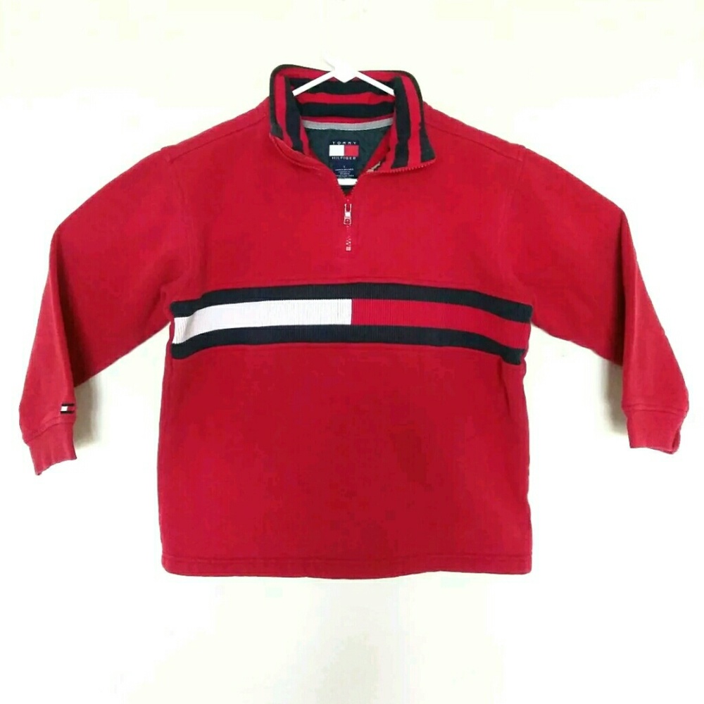 Vintage Tommy Hilfiger Half Zip Boys 7 Sweater